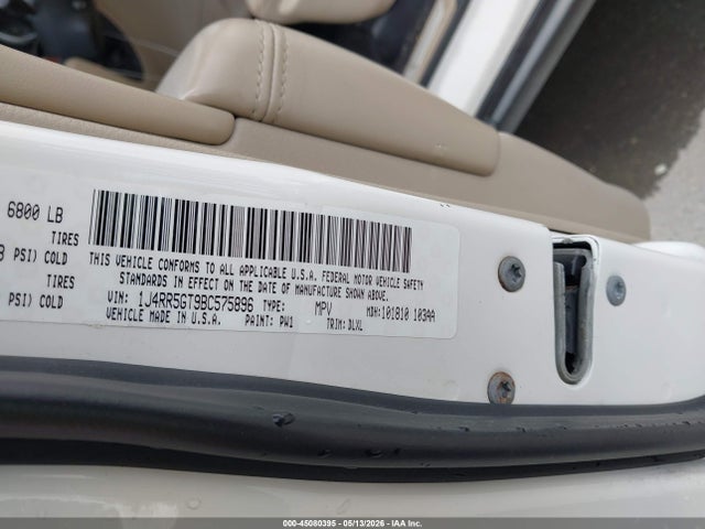 45080395 :رقم المزاد ، 1J4RR5GT9BC575896 vin ، 2011 Jeep Grand Cherokee Limited مزاد بيع