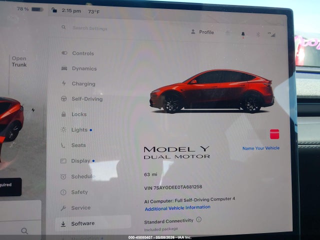 Продажа на аукционе авто 2026 Tesla Model Y All-wheel Drive/long Range Launch Series/premium All-wheel Drive, vin: 7SAYGDEE0TA681258, номер лота: 45080407