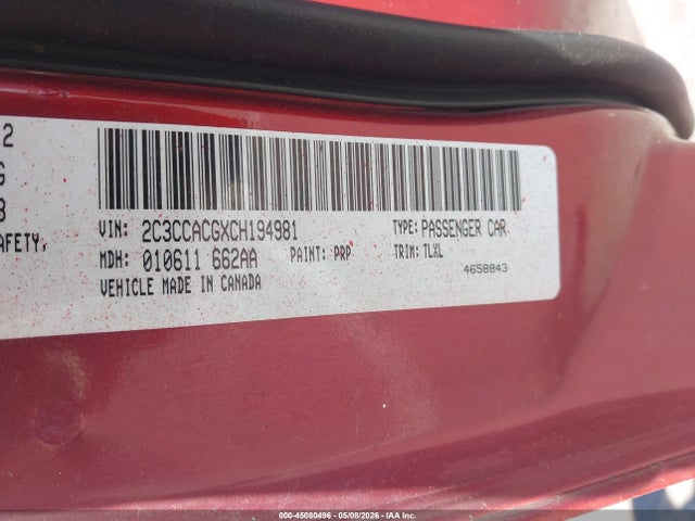 Продаж на аукціоні авто 2012 Chrysler 300 Limited, vin: 2C3CCACGXCH194981, номер лоту: 45080496