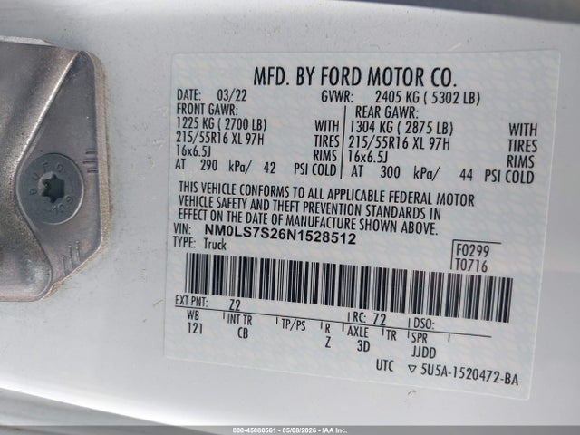 Ford Transit Connect Xl 2022 NM0LS7S26N1528512 Image 9