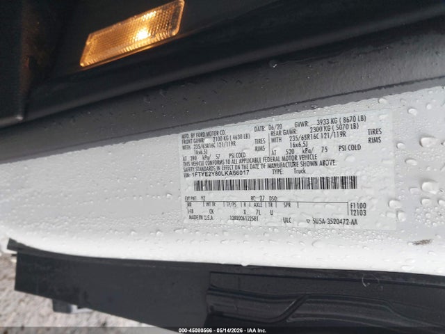 Ford Transit-150 2020 1FTYE2Y80LKA66017 Image 9
