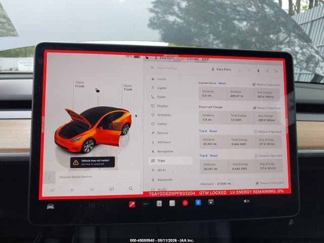 Продаж на аукціоні авто 2023 Tesla Model Y Rwd, vin: 7SAYGDED0PF933204, номер лоту: 45080940