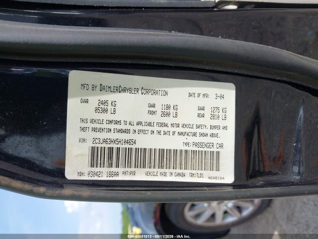 2005 Chrysler 300c მანქანა იყიდება აუქციონზე, vin: 2C3JA63HX5H104654, აუქციონის ნომერი: 45081013