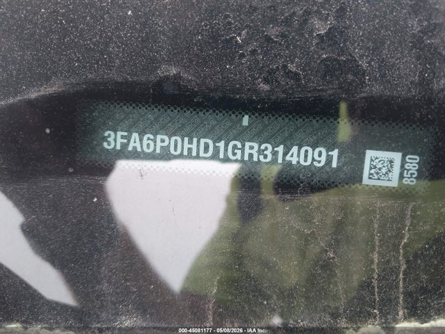 45081177 :رقم المزاد ، 3FA6P0HD1GR314091 vin ، 2016 Ford Fusion Se مزاد بيع