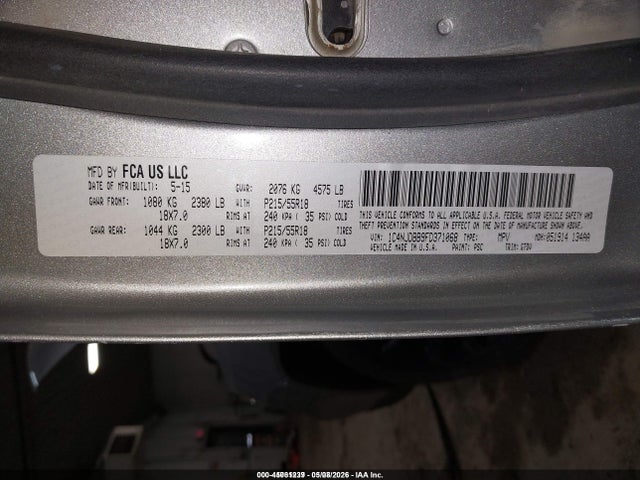 Aukcja sprzedaży 2015 Jeep Compass Altitude Edition, vin: 1C4NJDBB9FD371068, numer aukcji: 45081239