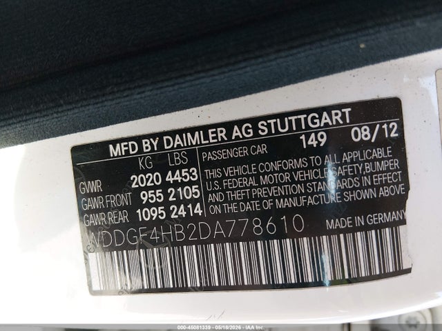 Продажа на аукционе авто 2013 Mercedes-benz C 250 Luxury/sport, vin: WDDGF4HB2DA778610, номер лота: 45081339
