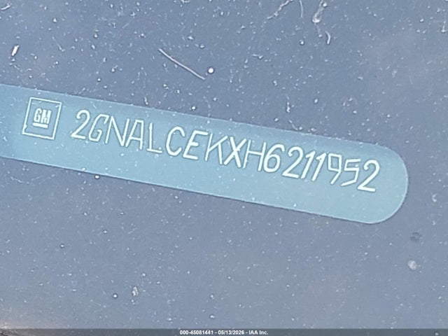 Продаж на аукціоні авто 2017 Chevrolet Equinox Lt, vin: 2GNALCEKXH6211952, номер лоту: 45081441