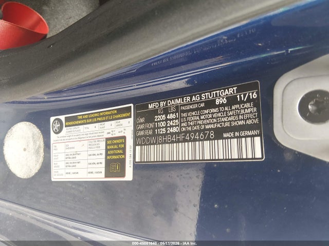 Продажа на аукционе авто 2017 Mercedes-benz Amg C 63 S, vin: WDDWJ8HB4HF494678, номер лота: 45081640
