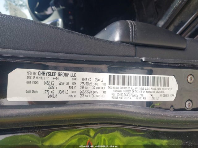 Продажа на аукционе авто 2015 Dodge Durango Limited, vin: 1C4RDJDG4FC730025, номер лота: 45081661