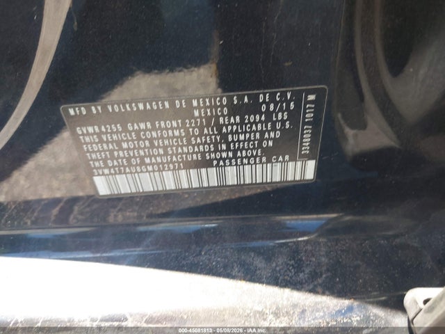Продаж на аукціоні авто 2016 Volkswagen Golf Gti S 4-door, vin: 3VW4T7AU8GM012971, номер лоту: 45081813