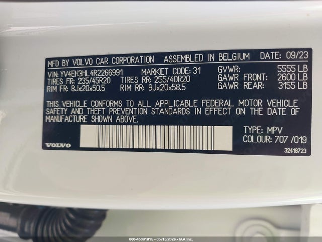 Volvo Xc40 Recharge Pure Electric Plus 2024 YV4EH3HL4R2266991 Image 9