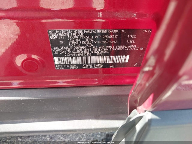 Aukcja sprzedaży 2025 Toyota Rav4 Xle, vin: 2T3P1RFV8SW512655, numer aukcji: 45081837