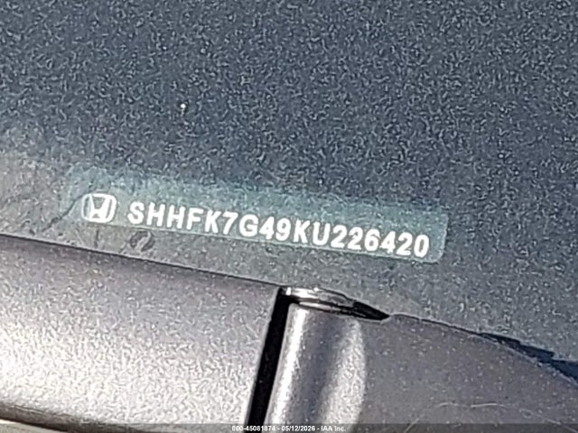 Продажа на аукционе авто 2019 Honda Civic Sport, vin: SHHFK7G49KU226420, номер лота: 45081874