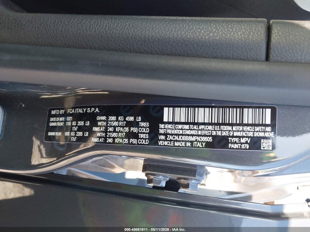 Aukcja sprzedaży 2021 Jeep Renegade Latitude 4x4, vin: ZACNJDBB8MPN36605, numer aukcji: 45081911