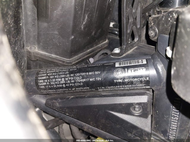 Aukcja sprzedaży 2024 Harley-davidson Ra1250 S, vin: 1HD1ZES1XRB303655, numer aukcji: 45081960