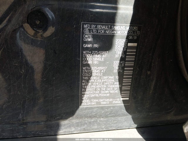 KNMAT2MT8LP513438 Nissan Rogue Sv Fwd