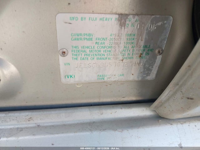 45082121 :رقم المزاد ، JF1SG63657G727441 vin ، 2007 Subaru Forester 2.5x مزاد بيع