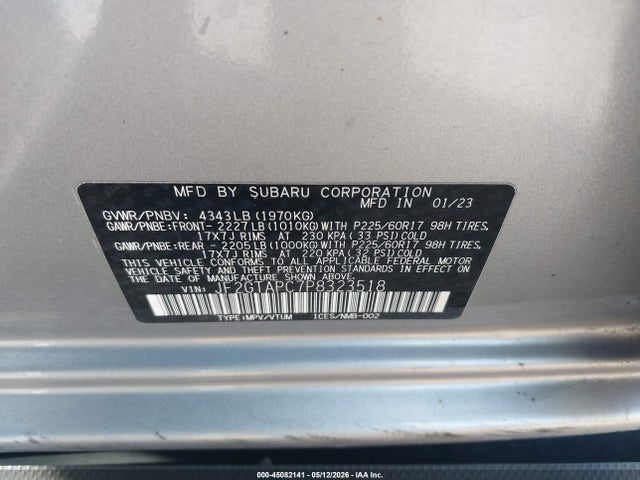 Aukcja sprzedaży 2023 Subaru Crosstrek Premium, vin: JF2GTAPC7P8323518, numer aukcji: 45082141
