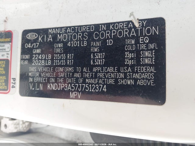Aukcja sprzedaży 2018 Kia Soul +, vin: KNDJP3A57J7512374, numer aukcji: 45082242