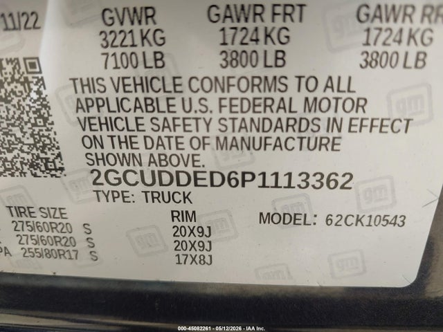 2GCUDDED6P1113362 Chevrolet Silverado 1500 4wd Standard Bed Lt