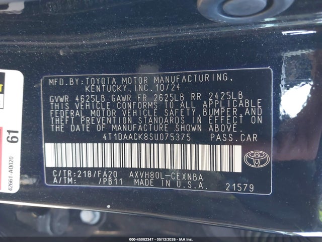 Toyota CAMRY LE 2025 4T1DAACK8SU075375 Image 9