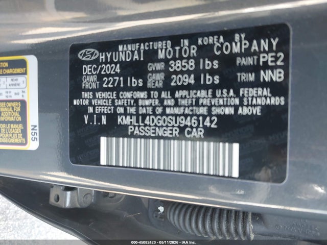 Aukcja sprzedaży 2025 Hyundai Elantra Se, vin: KMHLL4DG0SU946142, numer aukcji: 45082420