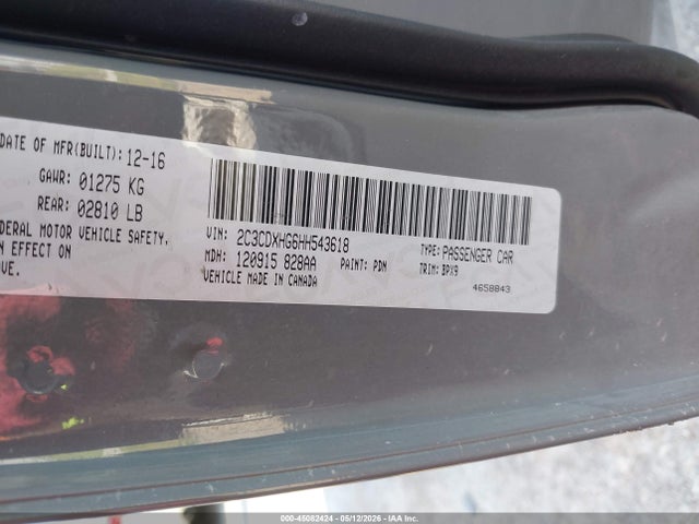 Продажа на аукционе авто 2017 Dodge Charger Sxt Rwd, vin: 2C3CDXHG6HH543618, номер лота: 45082424