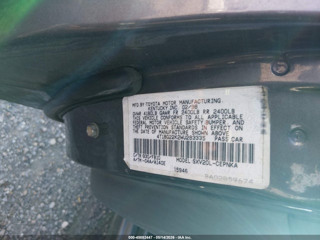 Aukcja sprzedaży 1998 Toyota Camry Le, vin: 4T1BG22K2WU283335, numer aukcji: 45082447