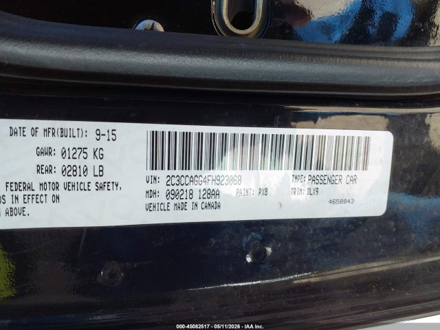 2015 Chrysler 300 300s მანქანა იყიდება აუქციონზე, vin: 2C3CCAGG4FH923068, აუქციონის ნომერი: 45082517