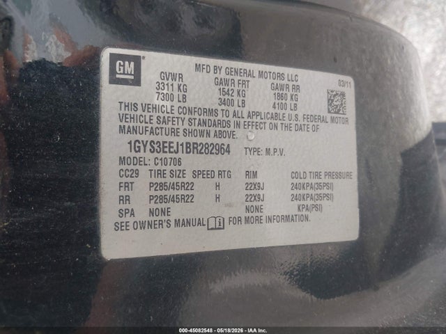 Aukcja sprzedaży 2011 Cadillac Escalade Hybrid Standard, vin: 1GYS3EEJ1BR282964, numer aukcji: 45082548