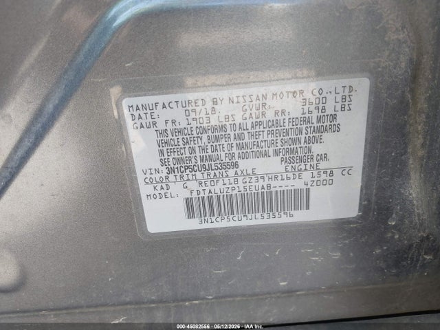 Nissan KICKS SR 2018 3N1CP5CU9JL535596 Image 9