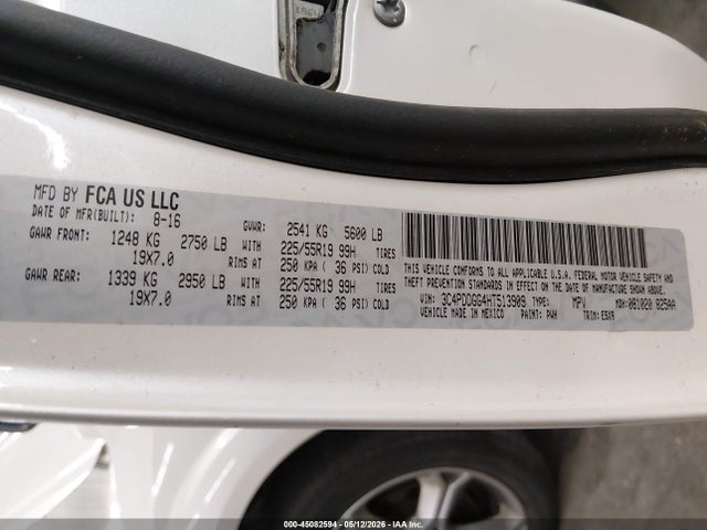 Продажа на аукционе авто 2017 Dodge Journey Crossroad Awd, vin: 3C4PDDGG4HT513909, номер лота: 45082594