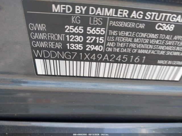 Aukcja sprzedaży 2009 Mercedes-benz S 550, vin: WDDNG71X49A245161, numer aukcji: 45082595