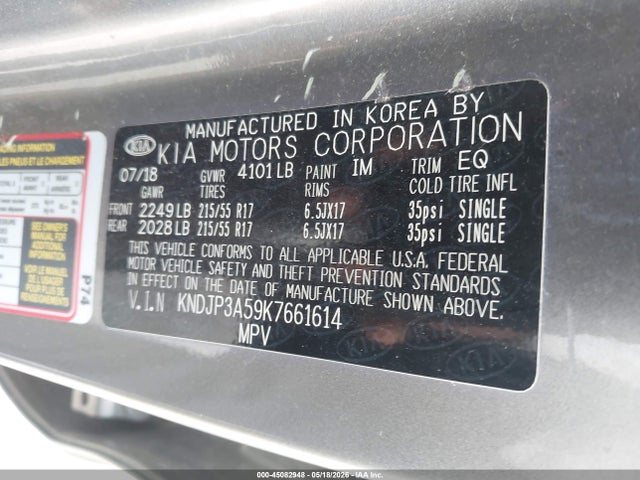 Aukcja sprzedaży 2019 Kia Soul +, vin: KNDJP3A59K7661614, numer aukcji: 45082948