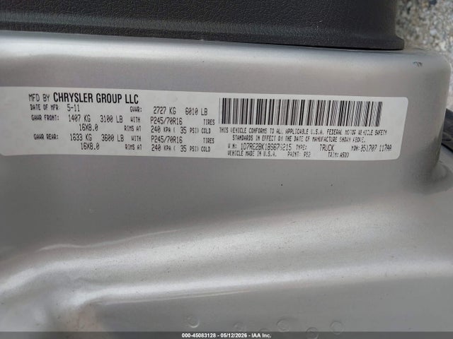 Auction sale of the 2011 Ram Dakota St, vin: 1D7RE2BK1BS676215, lot number: 45083128