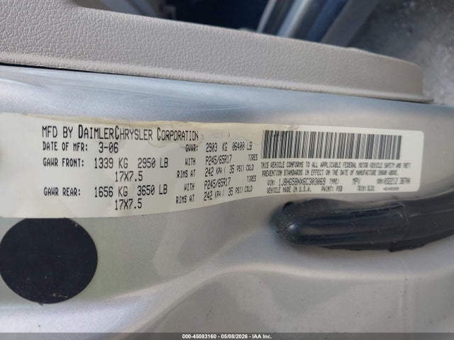 Aukcja sprzedaży 2006 Jeep Commander Limited, vin: 1J8HG58NX6C303069, numer aukcji: 45083160