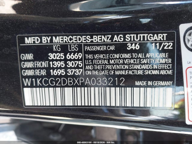 W1KCG2DBXPA033212 Mercedes-Benz EQS 450+