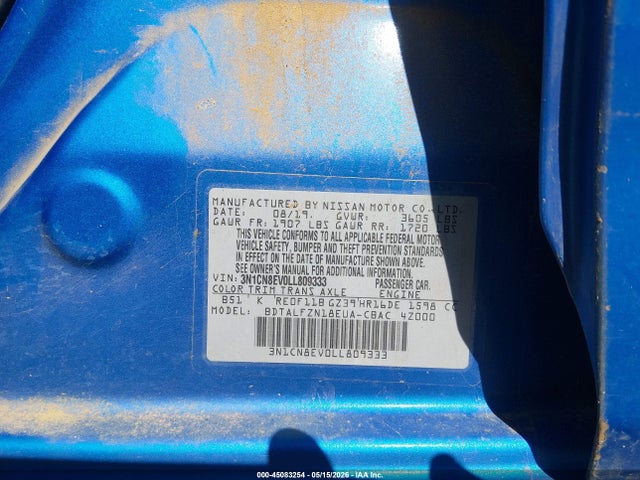 Nissan Versa Sv Xtronic Cvt 2020 3N1CN8EV0LL809333 Image 9