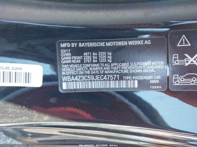Aukcja sprzedaży 2018 Bmw 430i Xdrive, vin: WBA4Z3C59JEC47571, numer aukcji: 45083292