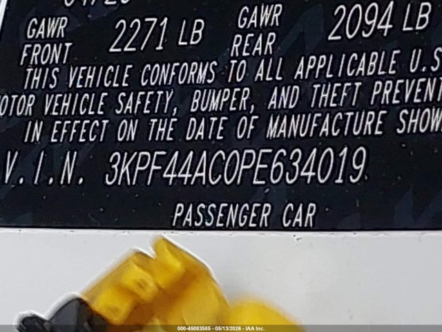Продажа на аукционе авто 2023 Kia Forte Gt, vin: 3KPF44AC0PE634019, номер лота: 45083585