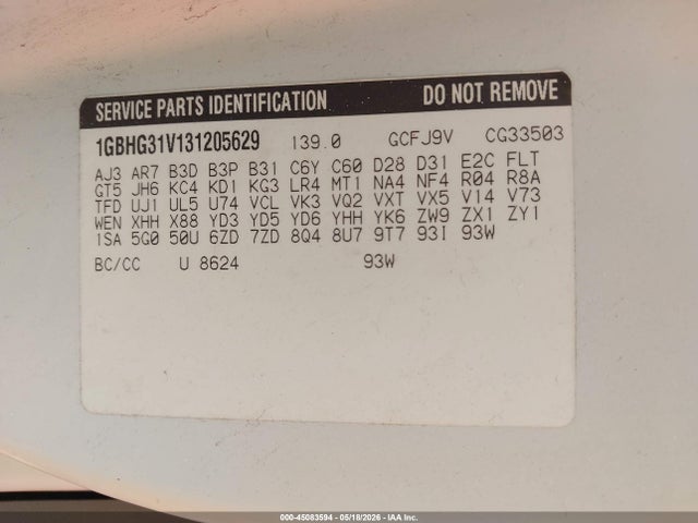 2003 Chevrolet Bus Express Cutaway მანქანა იყიდება აუქციონზე, vin: 1GBHG31V131205629, აუქციონის ნომერი: 45083594