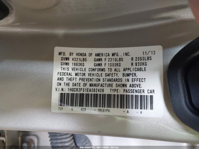 Aukcja sprzedaży 2014 Honda Accord Sport, vin: 1HGCR2F51EA082406, numer aukcji: 45083761