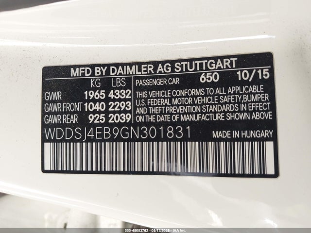 Mercedes-Benz CLA 250 2016 WDDSJ4EB9GN301831 Image 9