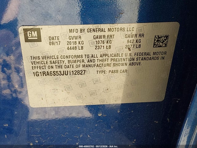Chevrolet VOLT LT 2018 1G1RA6S53JU112827 Image 9