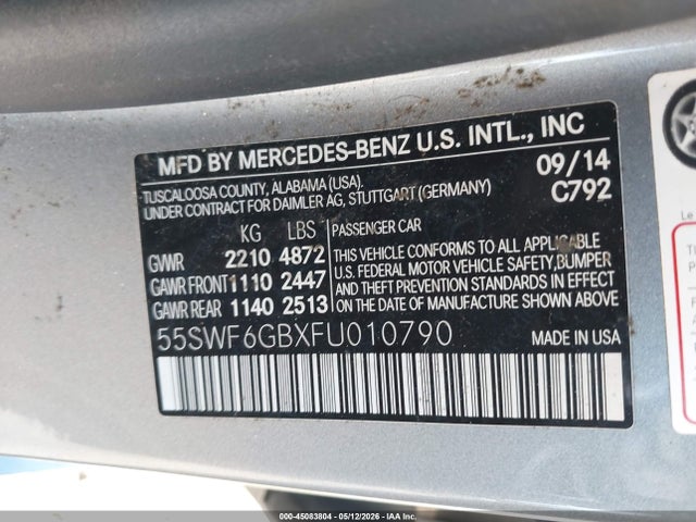 55SWF6GBXFU010790 Mercedes-Benz C 400 4matic