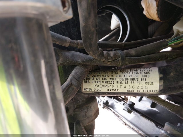 Aukcja sprzedaży 2007 Kawasaki Ex250 F, vin: JKAEXMF187DA36205, numer aukcji: 45083909
