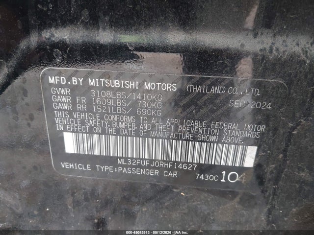 ML32FUFJ0RHF14627 Mitsubishi Mirage G4 Black Edition/es/le
