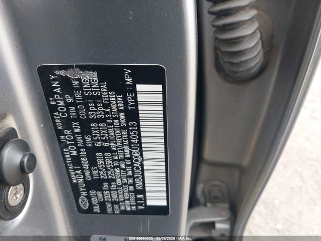 Aukcja sprzedaży 2011 Hyundai Tucson Limited, vin: KM8JUCAC0BU140513, numer aukcji: 45084025