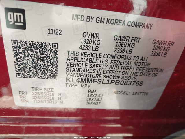 Продажа на аукционе авто 2023 Buick Encore Gx Essence Fwd, vin: KL4MMFSL1PB083768, номер лота: 45084057
