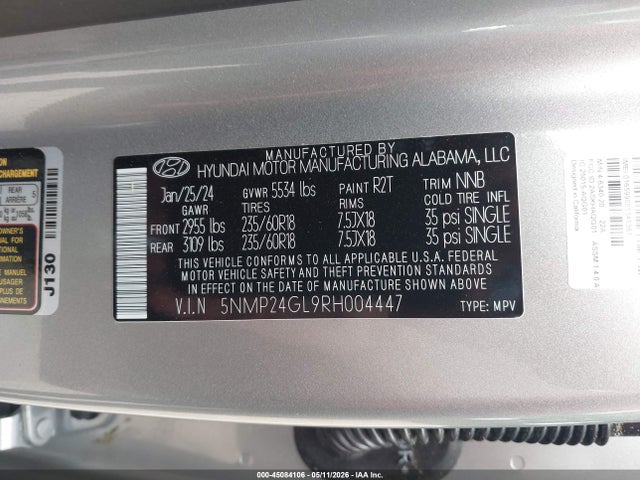 Hyundai Santa Fe Sel 2024 5NMP24GL9RH004447 Image 9